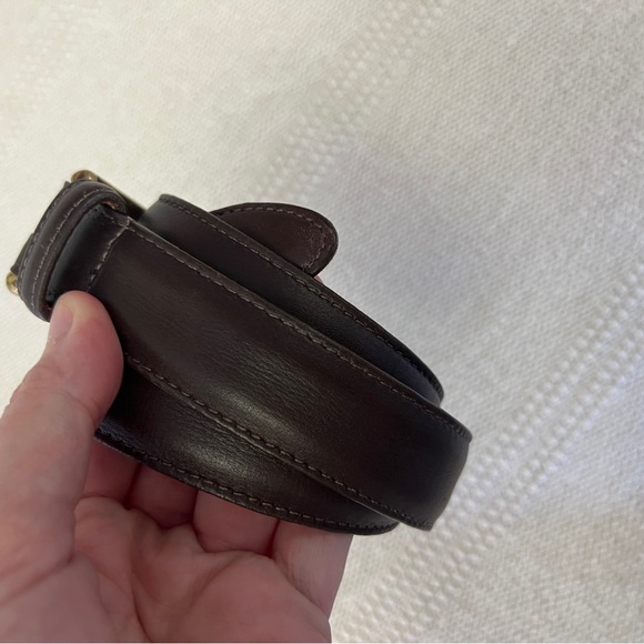 Coach Mocha Leather Belt Made in America Size 42 - Picture 10 of 11